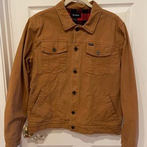 Brixton (L) medium weight tan jacket.